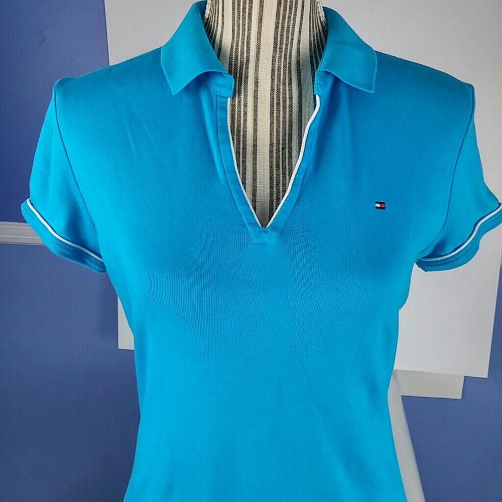 Tommy Hilfiger Women's Polo V neck Short sleeves